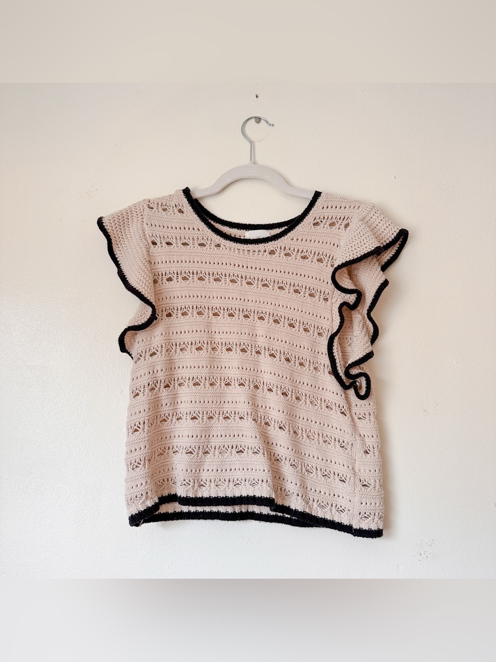 H&M Cream Crochet Top